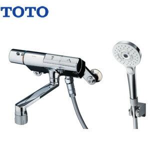 TOTO 浴室用蛇口 壁 洗い場専用 サーモスタット付シャワーバス混合水栓 タッチスイッチ水栓 コンフォートウエーブ3モードミスト(めっき) スパウト170mm 一般地 TMN40TY7