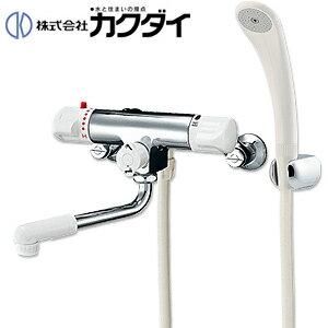 ※逆配管仕様 逆配管は、向かって左側のクランクを水側配管に、右側を湯側配管に接続するようになっております。 通常配管には使用しないで下さい。 【規格・特徴】 ・サーモスタット付混合水栓 ・バスシャワーヘッド付き ・逆配管サーモ仕様 ・逆止弁 ・パイプ取付ネジW26山20 ・シャワーホース接続部ネジG1/2 ・2179整流器付き(取付ネジW22山20) ・シャワーエルボは樹脂製 ・シャワーホース長さ:1.6m ・一般地 【商品説明】 湯水が逆の配管にそのまま取付できます。 画像2枚目を参照。 ほとんどのメーカーのシャワーフックにガタつくことなく取付けできるシャワーホース形状です。 KAKUDAI 配管が逆位置カクダイ173-132