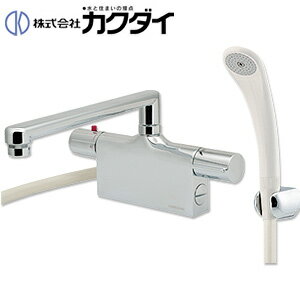 【規格・特徴】 ・サーモスタット混合水栓 ・取付芯々:85mm ・取付穴径:23〜26mm ・ストレーナー:本体内蔵 ・パイプ取付ネジ:W26山20 ・シャワーホース接続部ネジ:G1/2 ・シャワーエルボは樹脂製 ・シャワーホース長さ:1.6m ・一般地 【商品説明】 ほとんどのメーカーのシャワーフックにガタつくことなく設置できるシャワーホース付き KAKUDAI 浴室水栓 シャワーカクダイ175-011