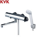 KVK 【8月限定SALE】浴室用蛇口 壁 浴槽・洗い場兼用 サーモスタット付シャワーバス混合水栓 eシャワー 一般地 FTB100KT