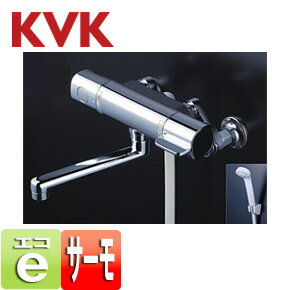 Rakuten - KVK 浴室用蛇口 壁 浴槽・洗い場兼用 サーモスタット付シャワーバス混合水栓 楽締めソケット付 eシャワー 一般地 FTB100KRJT