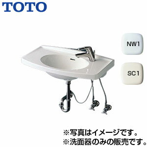 Rakuten - TOTO 洗面器単品 壁掛式 カウンター一体形 水栓取付穴径:φ35 右側1ヶ所 L270C