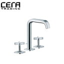 CERA 洗面用蛇口 ハンスグローエ社 アクサーチッテリオE 台 組み合わせ混合水栓 整流 引棒付 クロム 一般地 HG36108