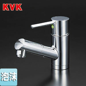 Rakuten - KVK ●洗面用蛇口 台 シングルレバー混合水栓 eレバー水栓 シャワー引出 一般地 KM8021TEC