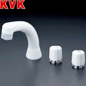 Rakuten - KVK 洗面用蛇口 3ツ穴タイプシリーズ 台 2ハンドル混合水栓 シャワー引出 一般地 KF15N2SL7