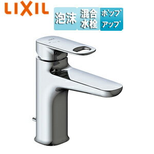 乐天商城 - LIXIL 洗面用蛇口 デュアラ 台 エコハンドル シングルレバー混合水栓 排水栓あり ポップアップ式（ワイヤータイプ）対応 泡沫 一般地 クロム LF-YD340SY