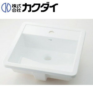 ※洗面器単品販売となりますので排水金具等は含まれておりません。 【規格・特徴】 ・材質:陶器 ・切込寸法:W390×D390mm(角R20) ・容量:4.5L ・オーバーフロー穴あり ・水栓取付穴径:φ35　1ヶ所 ・カクダイ排水金具種類:排水・国内1 ※単水栓の取付けには、アダプターが必要です。 【商品説明】 研ぎ澄まされたデザインと選び抜かれた素材により、空間を多彩に演出する洗面器シリーズ。 空間クオリティを高め、でしゃばらず静かに存在感を発揮するシリーズです。 リュジュ 排水・国内1 オーバーフロー穴ありカクダイ493-075