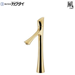 Rakuten - カクダイ 洗面用蛇口 風シリーズ 台 単水栓 立水栓 スパウト106mm 吐水口高さ178mm トール 一般地 アンティークゴールド 716-294-AG