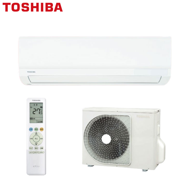 【セット内容】 (1)RAS-2216TL(W) ・室内機 (2)RAS-2216ATL ・室外機 (3)リモコン ※リモコンホルダー付 【規格・特徴】 ・サイズ 室内機(mm):W795×H250×D230 室外機(mm):W660(+56)×H530×D240(+57) ※室外機の( )内寸法は、バルブや固定足までの寸法を表します。 ※室外機の本体寸法には、一部の凸部は含みません。 ・電源:単相100V ・暖房能力:2.2kW ・冷房能力:2.2kW ・冷媒R32 ・3階建て住宅に対応※配管長が10mを超える場合は、冷媒を1mあたり20g補充してください。 ・2026年モデル 【カラー】 ・ホワイト(W) 【機能】 ・セルフクリーン(乾燥運転) ・マジック洗浄熱交換器 ・抗菌エアフィルター ・オートリスタート ・やわらかドライ(除湿) ・上下スイング ・室外温度(冷房):50度対応 ・室外温度(暖房):-15度対応 【商品説明】 基本性能を備えたスタンダードモデル。 【メーカー直送便の注意事項】 下記の条件がございますので、商品によってはご準備くださいますようお願い致します。 ※別途金額が発生する場合がありますので必ずご一読ください。 ■商品お渡しについて 基本ドライバー1人で訪問の為、荷下ろしの際にお手伝いできる方が必要となります。 集合住宅の場合は1階及びエントランス、戸建住宅の場合は玄関先でのお引き渡しとなります。 ■配送車について 一般的な宅配業者でございません。メーカー指定の大型トラック(4t車)にての配送となります。 道幅6m(一般的な軽自動車がすれ違える道幅)以下の場合、配達ができません。 別途追加料金が発生いたしますが、2tトラックでの手配が可能です。 階段、狭所など困難な場合はご相談ください。 ■商品お届け日について メーカーに在庫があり、日にち指定がない場合は、翌日、または翌々日のお届けとなります。ご希望日がありましたらご注文フォームの「お届け日時」にご記入ください。(平日のみ) 納期要確認の記載のある商品や受注生産商品の場合、納期にお時間が掛かります。詳細な納期については商品により異なりますので、改めて当店よりご連絡させて頂きます。 ■お届け時間について 時間指定が出来かねます。必ず連絡が取れる電話番号と荷受人のお名前を記載ください。 当日の配送時間(目安)については、配送前にドライバーよりご連絡させて頂きます。 (配送前連絡はサービスとなりますので確約するものではございません) ■不在時の再配達について 不在の場合は運送会社が持ち帰り、当日の再配達が出来かねます。 また保管料・再配達の手数料が発生する場合（お客様負担）がございますのでお届け日には必ずご在宅いただけますようお願い致します。 ■配送エリアについて 沖縄・離島地域の場合、別途費用がかかる場合がございます。 ■お支払い方法について 「後払い」「クレジットカード」「銀行振込」「郵便振替」のみとなります（代金引換は不可）。 ご入金確認後にメーカーへ発注させていただきます。 【大型商品の配送について】 ■基本ドライバー1人で訪問の為、荷下ろしの際にお手伝いできる方が必要となります。 ■大型トラック(4t車)にて配送となります。 道幅6m(一般的な軽自動車がすれ違える道幅)以下の場合、配達ができません。 ※別途追加料金が発生いたしますが、2tトラックでの手配が可能です。 階段、狭所など困難な場合はご相談ください。 ■時間指定が出来かねます。 その為、必ず連絡が取れる電話番号と荷受人の名前を記載ください。 当日の配送時間(目安)については、配送前にドライバーよりご連絡させて頂きます。 2026年4月東芝ルームエアコン スタンダード セルフクリーンTOSHIBARAS-2216TL-W-set