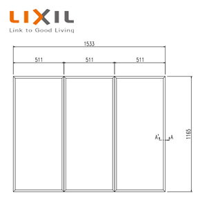 【3年あんしん保証付】LIXIL ふろふた 組みふた 3枚組 1185mm×511mm ホワイト 大型バス用 浴槽部材 YFK-1612C(3)