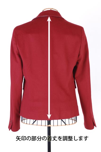 婦人ジャケット着丈