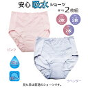 2枚組 おしゃれ 失禁ショーツ 20CC 失禁パンツ 軽失禁 吸水ショーツ ピンク ラベンダー