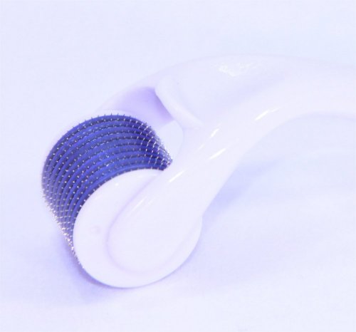 アイセラピー 家庭用チタン・ローラー ローラー型カッサマッサージ　0.2mm x 600本 白色ハンドル (青) 2