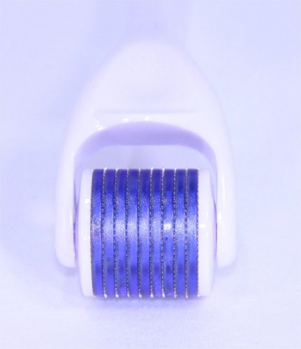 アイセラピー 家庭用チタン・ローラー ローラー型カッサマッサージ　0.2mm x 600本 白色ハンドル (青) 3