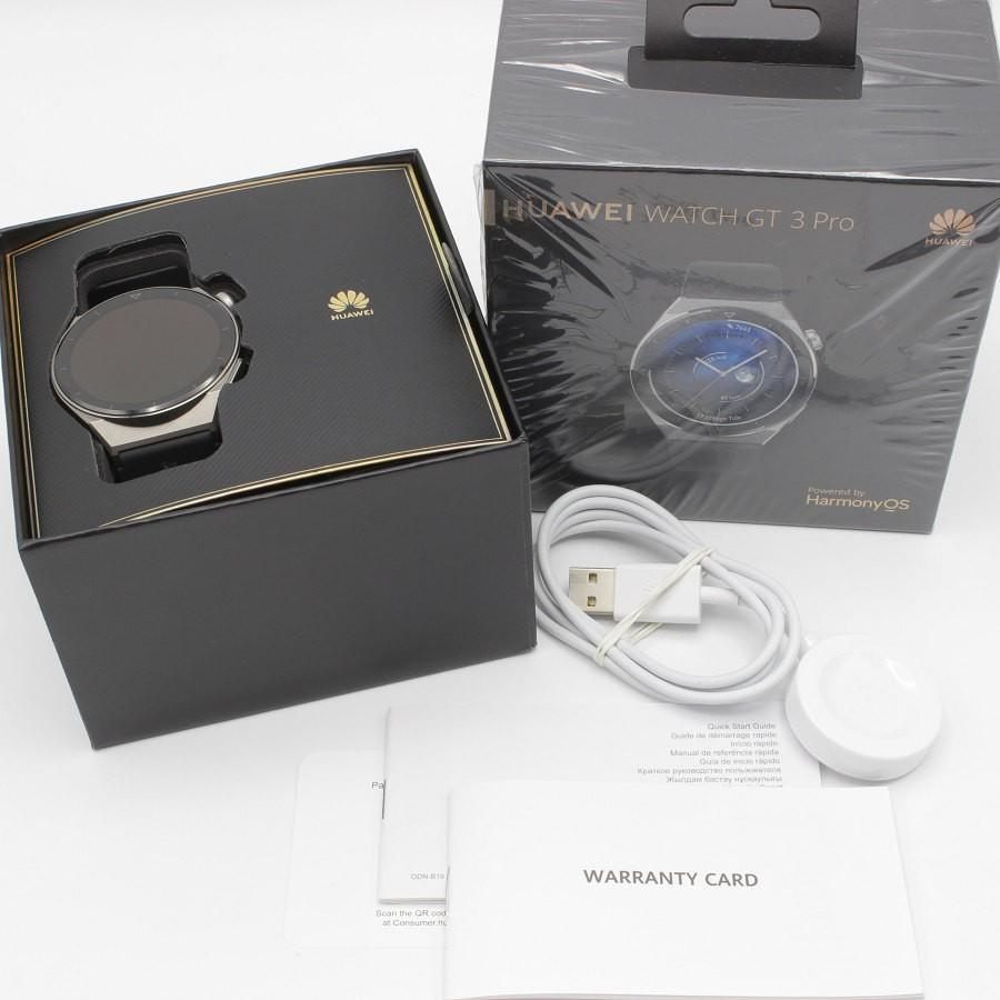 【美品】HUAWEI WATCH GT3 Pro 46mm ODN-B19 チタン アクティブモデル ブラック スマートウォッチ ファーウェイウォッチ 本体 【中古】
