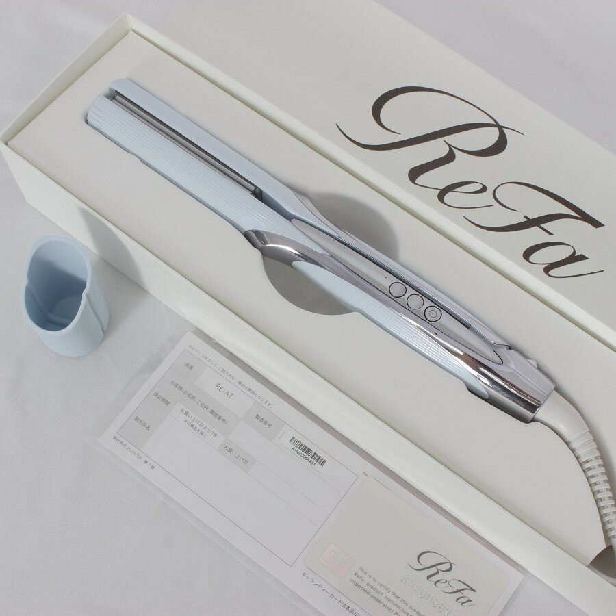 MTG ReFa STRAIGHT IRON PRO RE-AT-02A ホワイト リファストレートアイロン プロ ヘアアイロン 本体 【中古】