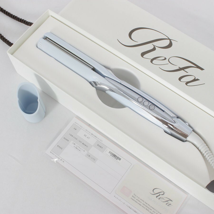 MTG ReFa STRAIGHT IRON PRO RE-AT-02A ホワイト リファストレートアイロン プロ ヘアアイロン 本体 【中古】