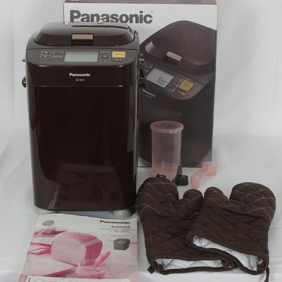 パナソニック SD-MT1-T ブラウン ホームベーカリー 1斤タイプ Panasonic 本体 【中古】