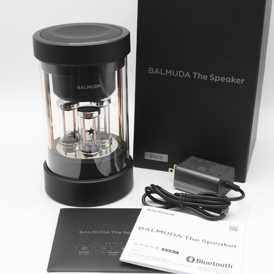 【ポイント2倍！お買い物マラソン】BALMUDA The Speaker M01A-BK ブラック バルミューダ ザ・スピーカー 本体 【中古】
