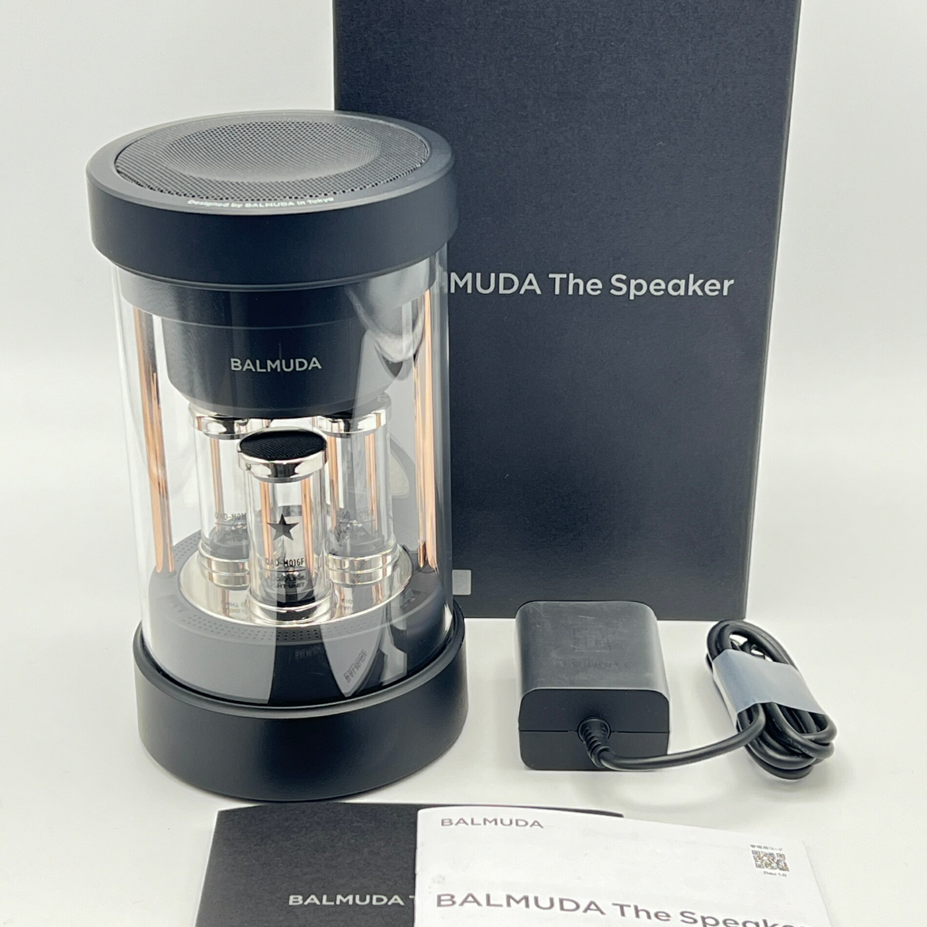【ポイント2倍！お買い物マラソン】BALMUDA The Speaker M01A-BK ブラック バルミューダ ザ・スピーカー 本体 【中古】