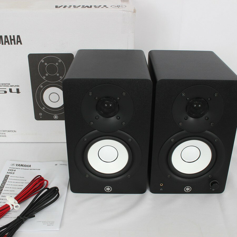 【ポイント2倍！お買い物マラソン】【美品】YAMAHA HS4 ブラック ペア パワードモニタースピーカー ヤマハ 本体 【中古】