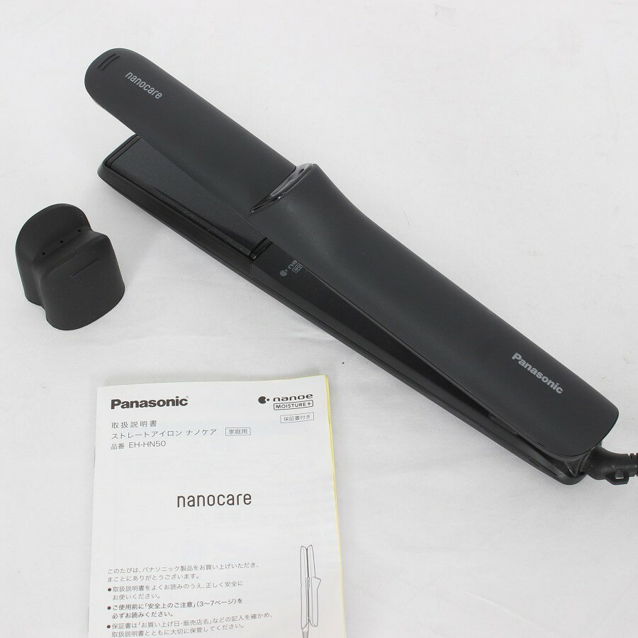 【楽天スーパーSALE！限定クーポン】【美品】パナソニック ストレートアイロン ナノケア EH-HN50-A ディープネイビー ヘアアイロン Panasonic 本体 【中古】