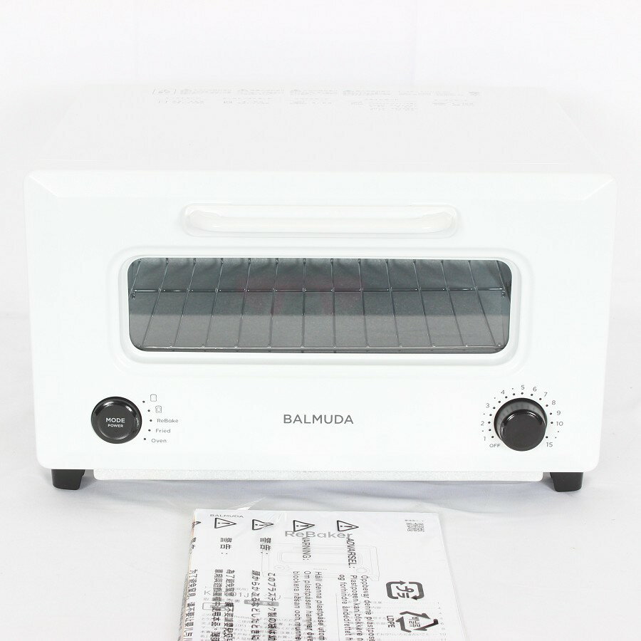【楽天スーパーSALE！限定クーポン】【美品】BALMUDA ReBaker KTT01JP-WH ホワイト ベイクトースター バルミューダ リベイカー 本体 【中古】