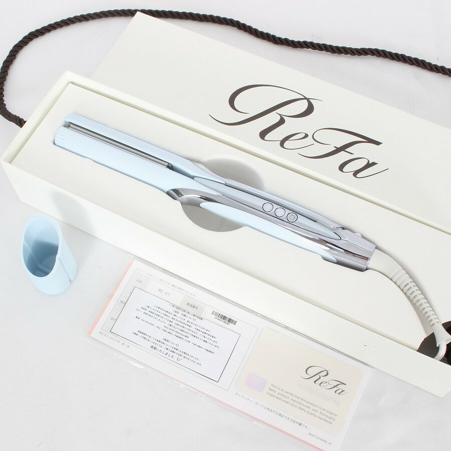【美品】MTG ReFa STRAIGHT IRON PRO RE-AT-02A ホワイト リファストレートアイロン プロ ヘアアイロン 本体 【中古】
