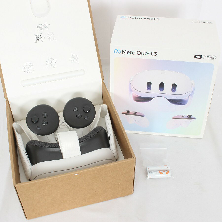 【ポイント2倍！お買い物マラソン】【美品】Meta Quest 3 512GB VR ヘッドマウントディスプレイ ヘッドセット メタクエスト3 899-00594-01 Oculus 本体 【中古】