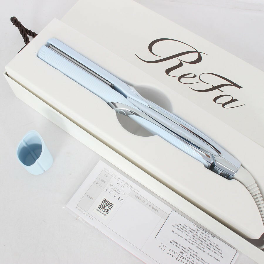 【美品】MTG ReFa STRAIGHT IRON PRO RE-AT-02A ホワイト リファストレートアイロン プロ ヘアアイロン 本体 【中古】