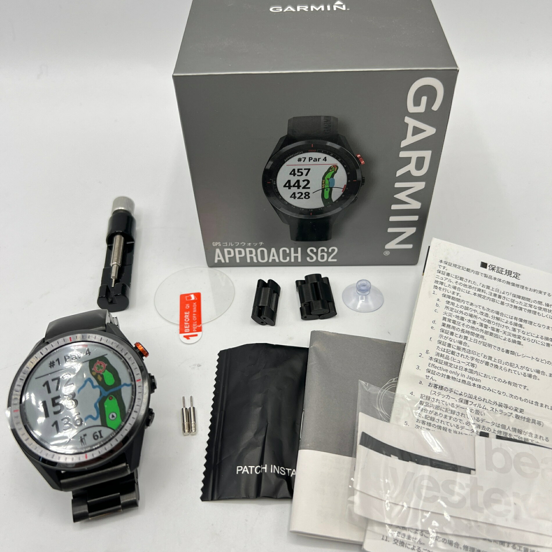 【美品】GARMIN Approach S62 Black 010-02200-20 ゴルフナビ スマートウォッチ アプローチ ガーミン 本体 【中古】のサムネイル