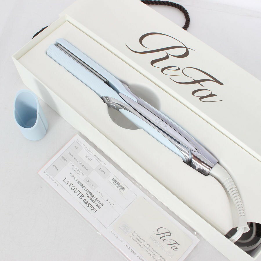 【美品】MTG ReFa STRAIGHT IRON PRO RE-AT-02A ホワイト リファストレートアイロン プロ ヘアアイロン 本体 【中古】