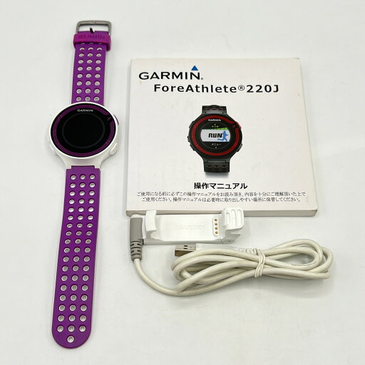GARMIN ForeAthlete 220J White/Violet 010-01147-66 スマートウォッチ ガーミン フォアアスリート 本体 【中古】 GARMIN ForeAthlete 220J White/Violet 010-01147-66 スマートウォッチ ガーミン フォアアスリート 本体 【中古】