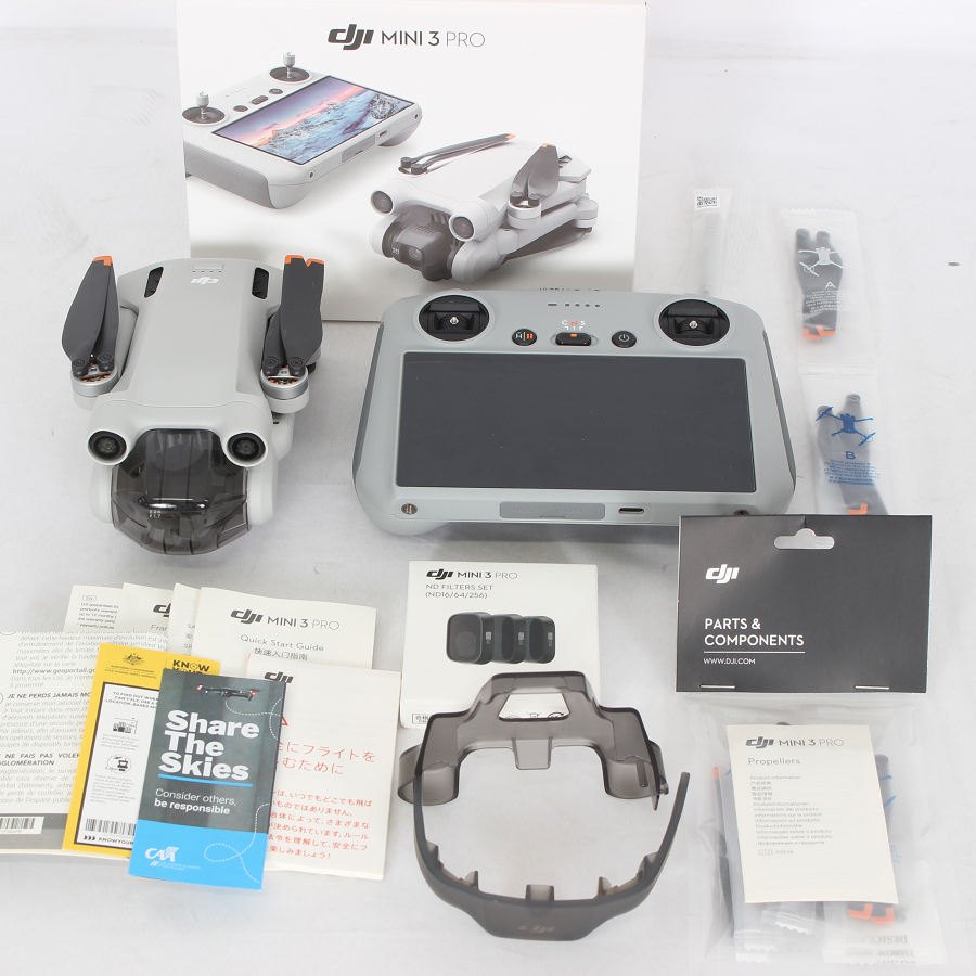【ポイント3倍！6/28〜6/30まで】【美品】DJI Mini 3 Pro RCディスプレイコントローラー付き M16208 ドローン 空撮カメラ DJI RC付属 本体 【中古】