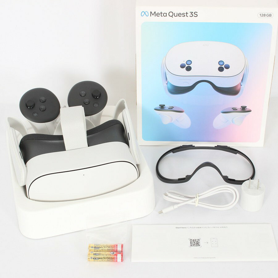 【ポイント2倍！お買い物マラソン】【美品】Meta Quest 3S 128GB VR ヘッドマウントディスプレイ ヘッドセット メタクエスト3S SK-1000204-01 Oculus 本体 【中古】