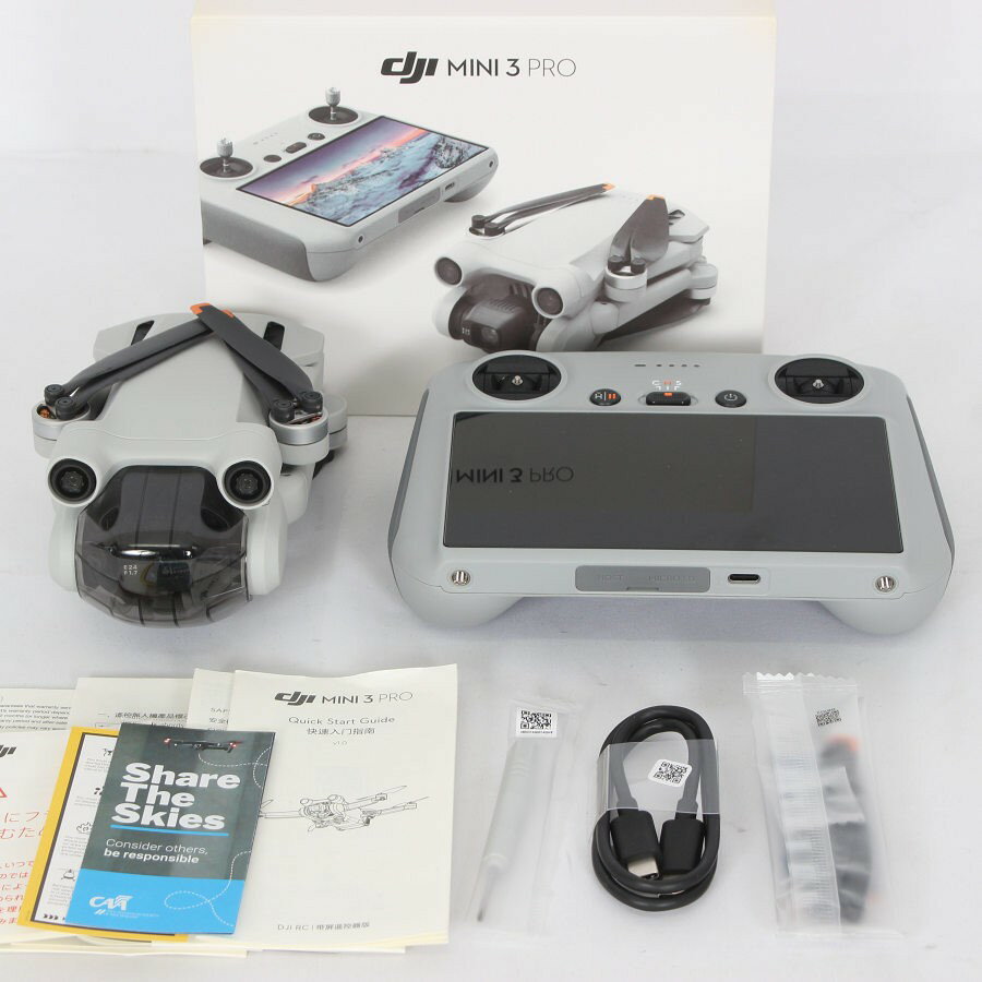 【楽天スーパーSALE！限定クーポン】【美品】DJI Mini 3 Pro RCディスプレイコントローラー付き M16208 ドローン 空撮カメラ DJI RC付属 本体 【中古】