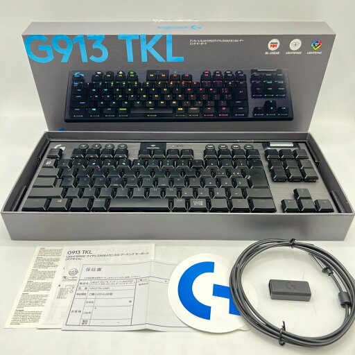 【美品】Logicool G913 TKL LIGHTSPEED Wireless RGB Mechanical Gaming Keyboard-Linear G913-TKL-LNBK ブラック テンキーレス ワイヤレス RGB ゲーミングキーボード ロジクール 本体 【中古】 【美品】Logicool G913 TKL LIGHTSPEED Wireless RGB Mechanical Gaming Keyboard-Linear G913-TKL-LNBK ブラック テンキーレス ワイヤレス RGB ゲーミングキーボード ロジクール 本体 【中古】