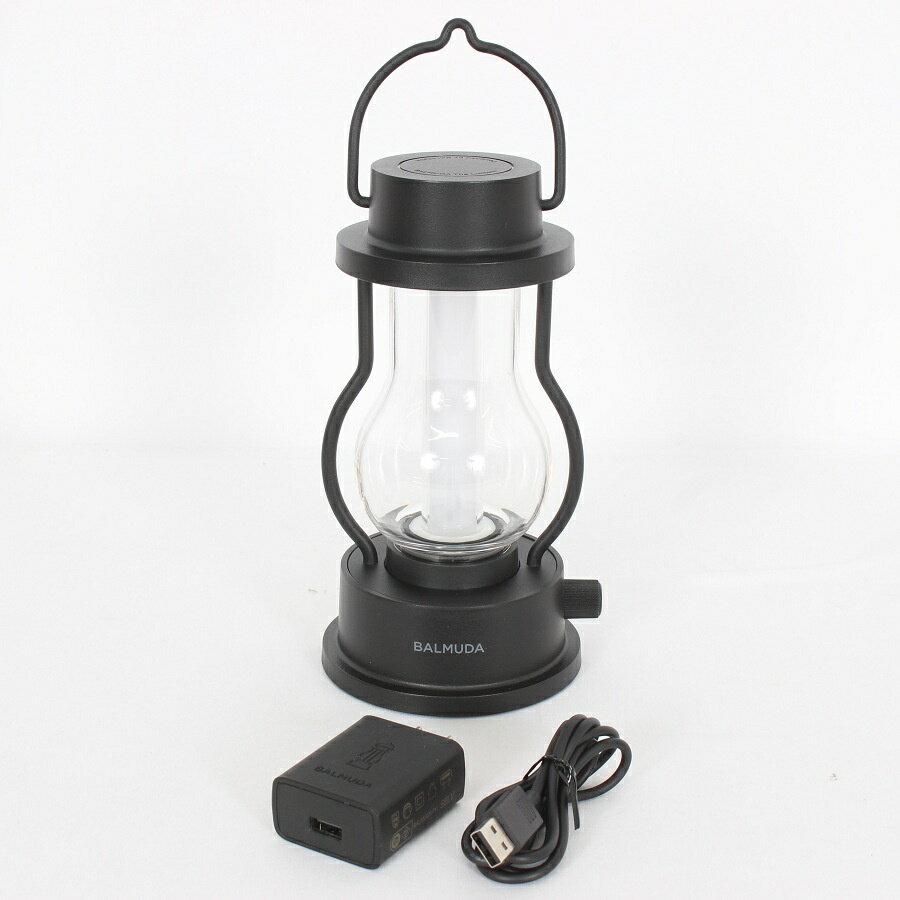 【ポイント2倍！お買い物マラソン】BALMUDA The Lantern L02A-BK ブラック LED バルミューダ ザ・ランタン 本体 【中古】