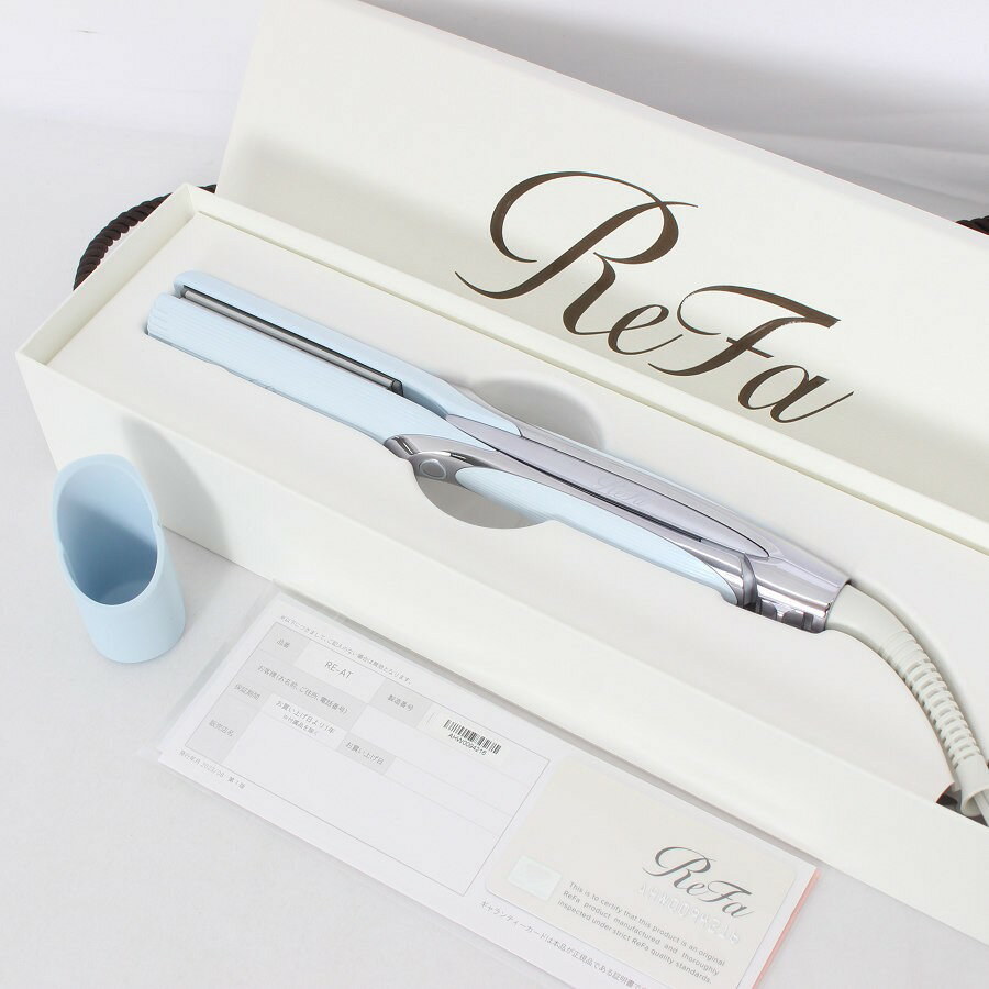 【美品】MTG ReFa STRAIGHT IRON PRO RE-AT-02A ホワイト リファストレートアイロン プロ ヘアアイロン 本体 【中古】