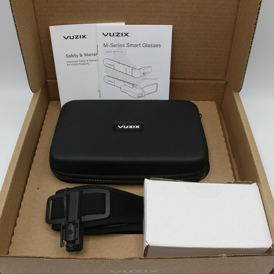 【スーパーセール限定クーポン】【未使用】VUZIX M400 スマートグラス 472T00023-1 4,800mAhバッテリーバンドル版 750mAhバッテリー付属 有機ELディスプレイ ビュージックス 本体