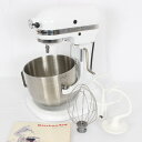【美品】キッチンエイド KSM5WH ホワイト レシピブック付き ボウルリフト スタンドミキサー KitchenAid 本体 【中古】