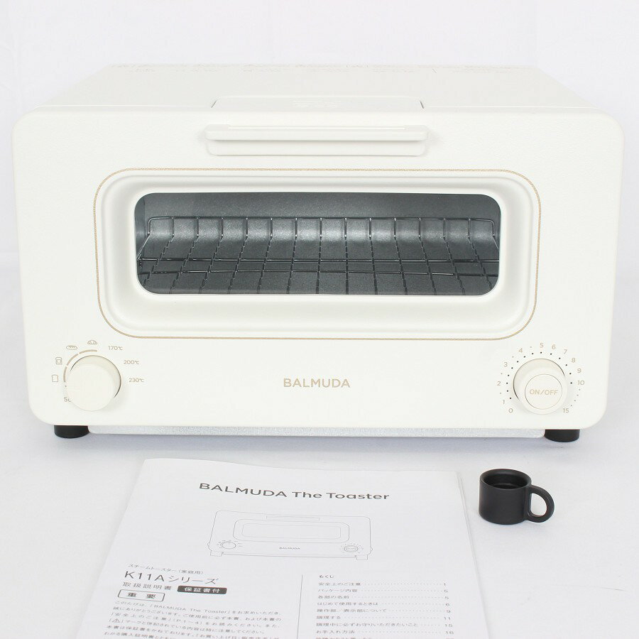 【ポイント2倍！お買い物マラソン】【美品】BALMUDA The Toaster K11A-WH ホワイト スチームトースター バルミューダ ザ トースター 本体 【中古】