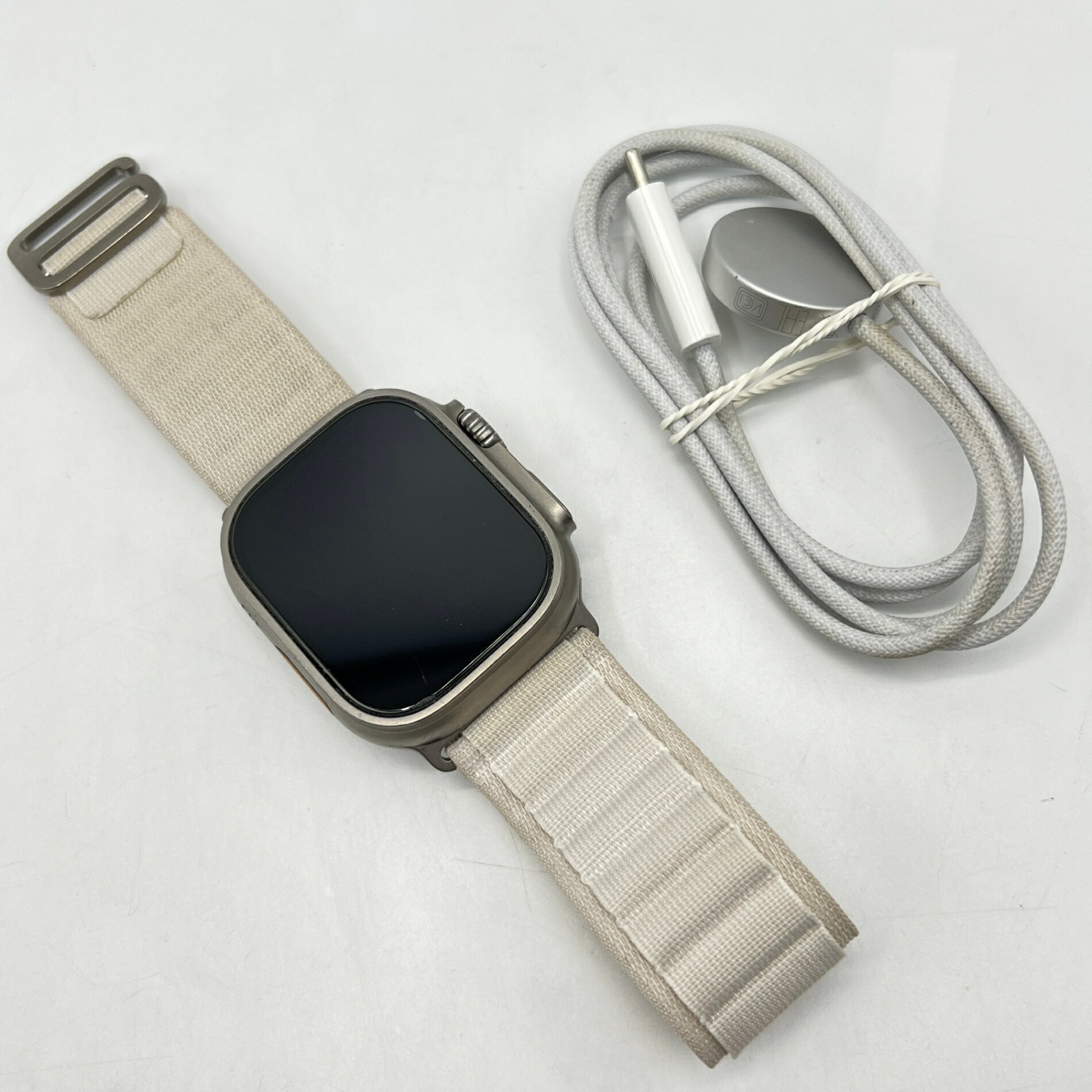 樂天商城 - 【ポイント2倍！お買い物マラソン】Apple Watch Ultra GPS+Cellular 49mm MQFR3J/A チタニウムケース/スターライトアルパインループ M アップルウォッチ 本体 【中古】
