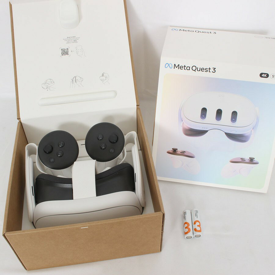 【ポイント2倍！お買い物マラソン】【美品】Meta Quest 3 512GB VR ヘッドマウントディスプレイ ヘッドセット メタクエスト3 899-00594-01 Oculus 本体 【中古】