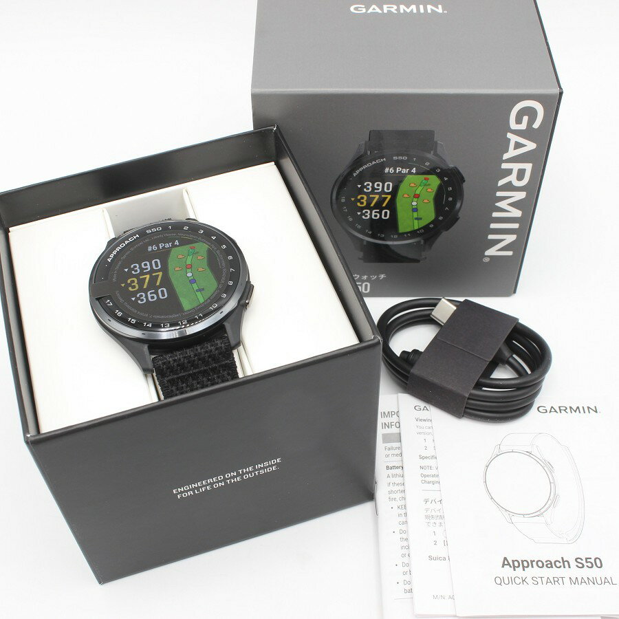 【未使用】GARMIN Approach S50 Black 010-03010-20 ゴルフナビ スマートウォッチ ガーミン アプローチ 本体