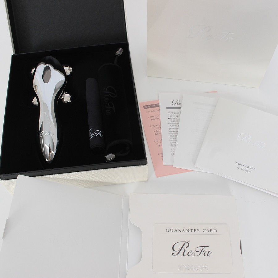 【ポイント2倍&クーポン!BLACK FRIDAY】【未使用】MTG ReFa 4 CARAT RF-FC1932B プラチナ電子ローラー 美顔ローラー 美顔器...