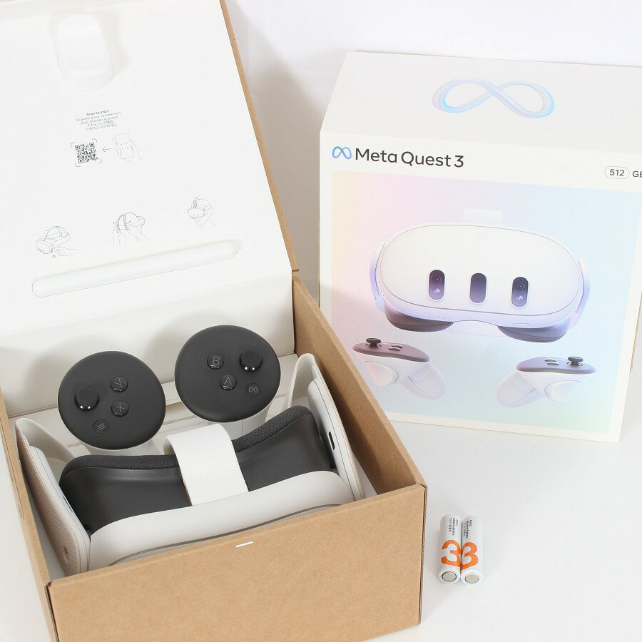 【ポイント2倍！お買い物マラソン】Meta Quest 3 512GB VR ヘッドマウントディスプレイ ヘッドセット メタクエスト3 899-00594-01 Oculus 本体 【中古】