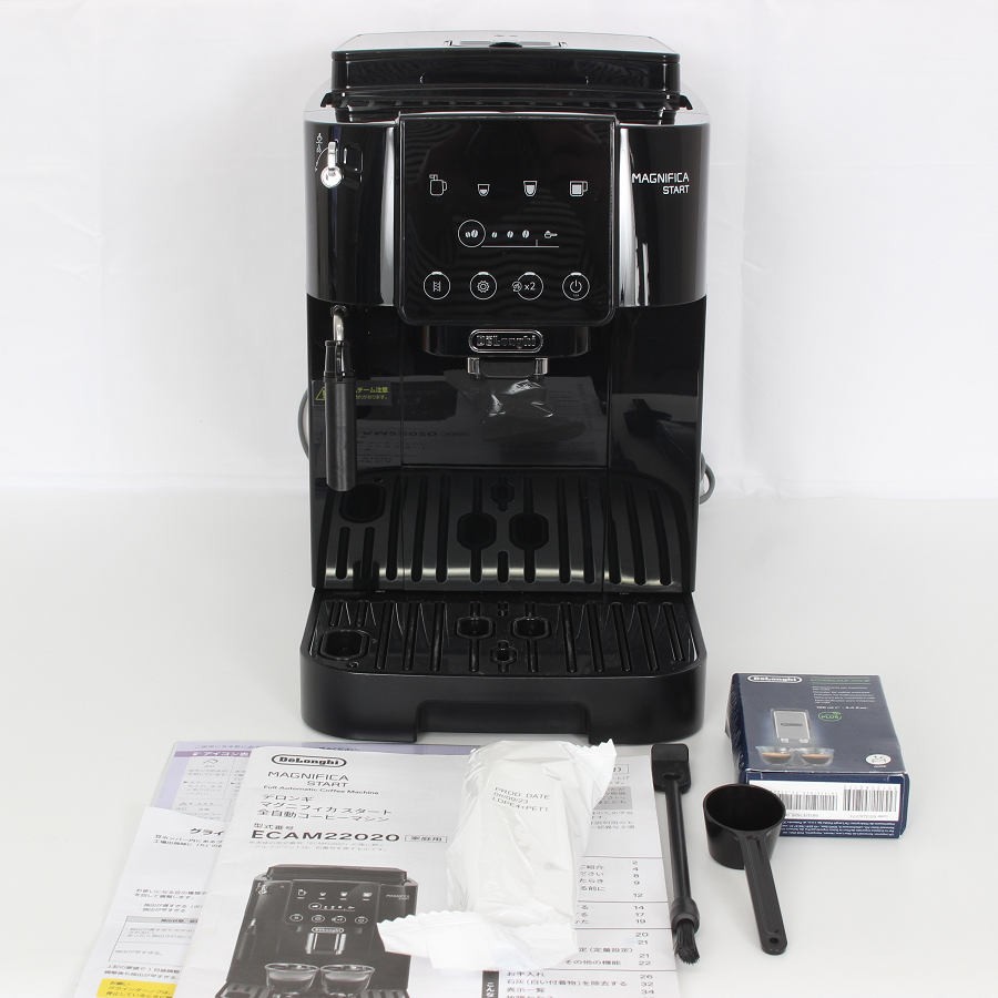 【ポイント2倍！お買い物マラソン】デロンギ マグニフィカ スタート ECAM22020B ブラック 全自動コーヒーマシン エスプレッソマシン DeLonghi 本体 【中古】