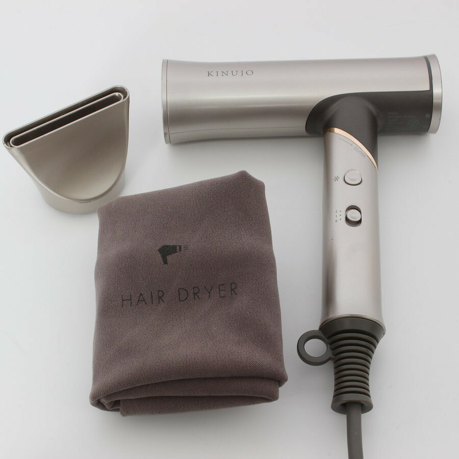 【楽天スーパーSALE！限定クーポン】KINUJO Hair Dryer Voyage HW001 ゴールド ヘアドライヤー 絹女 キヌージョ ボヤージュ 本体 【中古】
