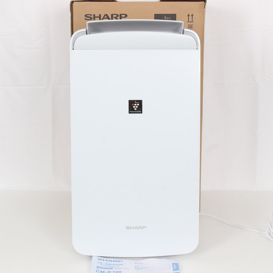 【ポイント2倍&クーポン！BLACK FRIDAY】【美品】シャープ コンパクトクール CM-R100-W ホワイト 冷風・衣類乾燥除湿機 プラズマクラスター7000 SHARP 本体 【中古】